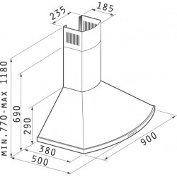PYRAMIS 065007301 CL2 ΚΑΜΙΝΑΔΑ ΟΒΑΛ 90CM