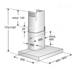 BOSCH DKE945D απορροφητήρας καμινάδα